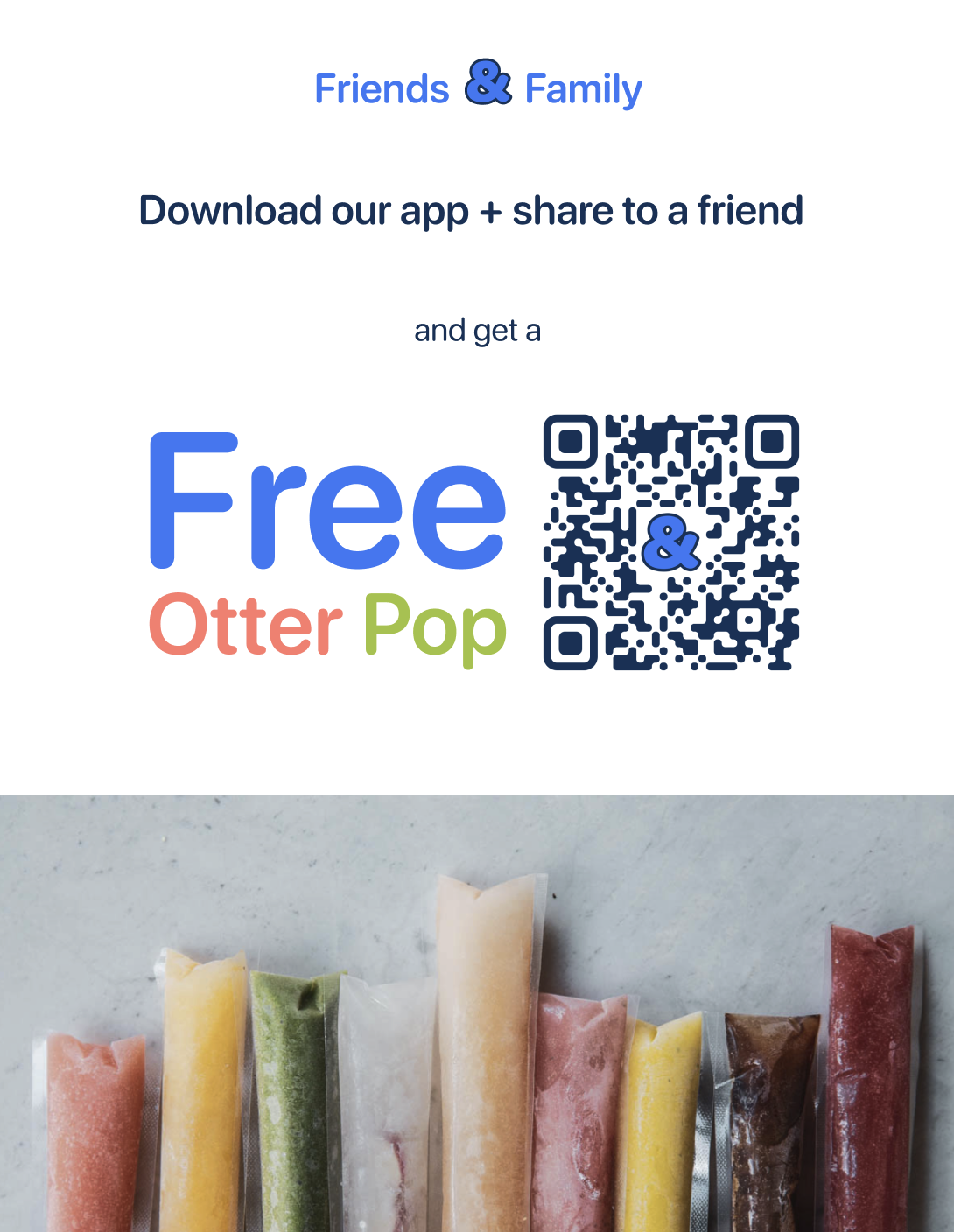 Popsicle stand app mockup